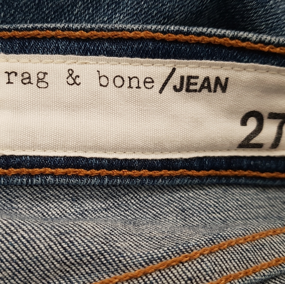 rag & bone- Distressed High Rise, Skinny Jeans - Picture 6 of 10